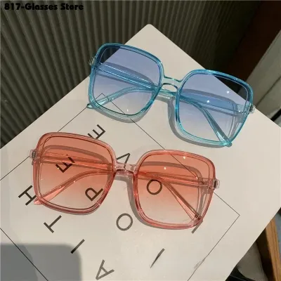 Vintage Rectangle Oversized Women's Fashion Sunglasses 